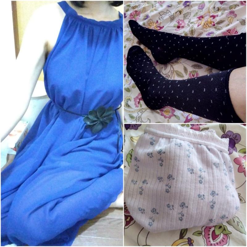 【足蒸れ臭ソックス】＆【美香°˖✧３日履き浸み染みありショーツ】
